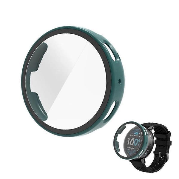 PC skyddsfodral för Amazfit Active MAX - Heltäckande klockfodral med skärmskydd pine needle green