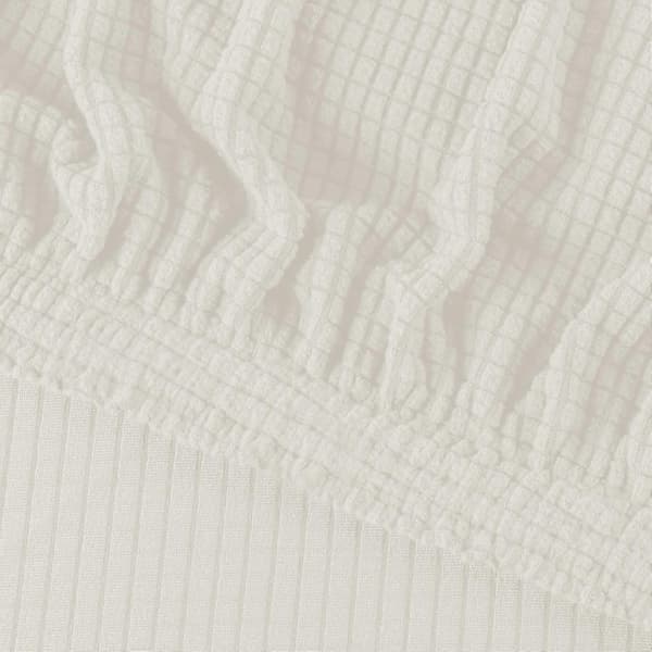 Elastiske Sofatrekk Putetrekk, Stretch Sofatrekk 2-seters Sofatrekk Elfenben 145-185cm