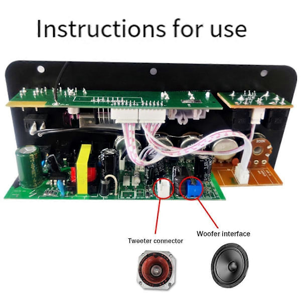 Förstärkarkort med optisk ljud Bluetooth AMP USB FM-radio TF-spelare DIY Audio Subwoofer för hemmet