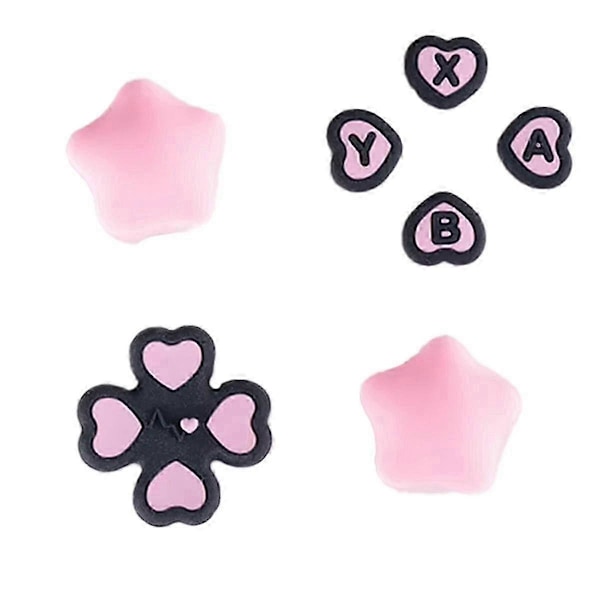 Love Silikon Mjuk D-Pad Knapp ABXY Tangent Klistermärke Skin Fodral för Tumspaksgrepp Skydd, A