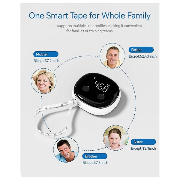Smart Kroppsmåttband med APP, Bluetooth Kroppsmåttband