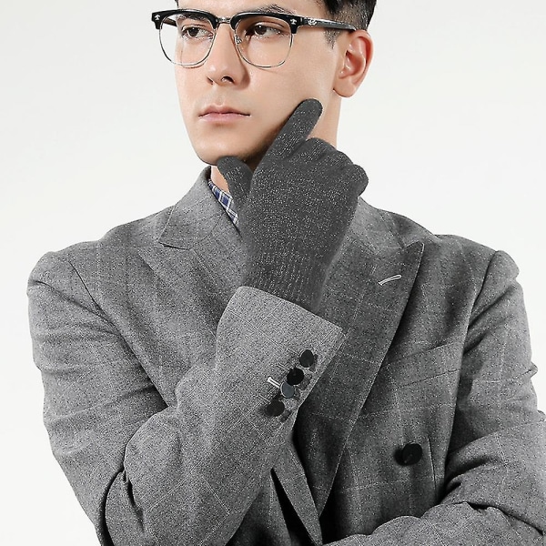 Vinterhandskar för män och kvinnor, varma pekskärmshandskar för kallt väder S-XL Grey S
