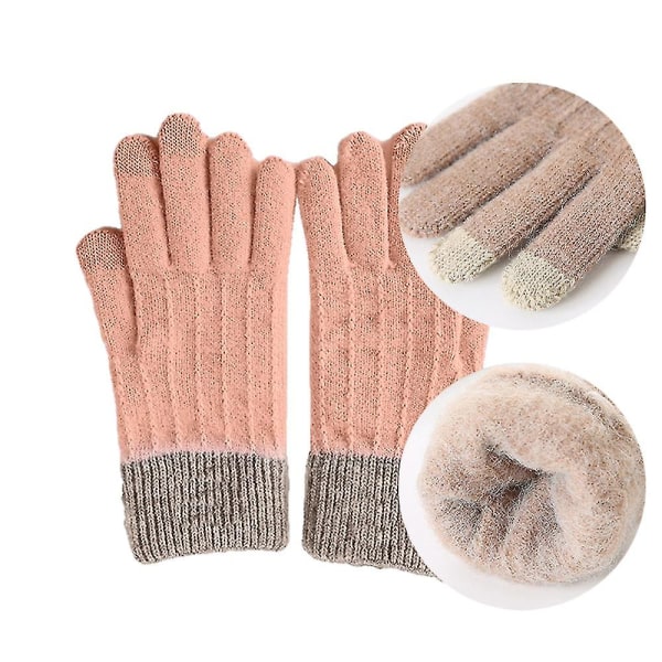 Vinter Touchscreen Stretch Termiska Magiska Handskar Varma Ullstickade Tjocka Fleece Style4