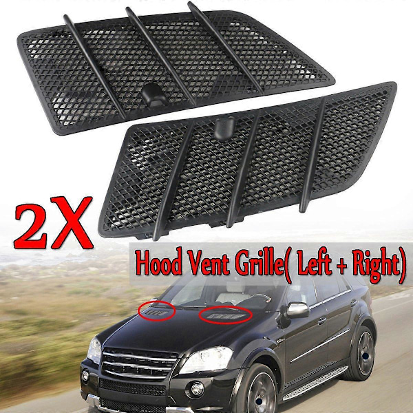 2 stk. Bil Front Hjelm Grill Cover Luftstrøm Hjelme til W164 ML / GL 2008-2011
