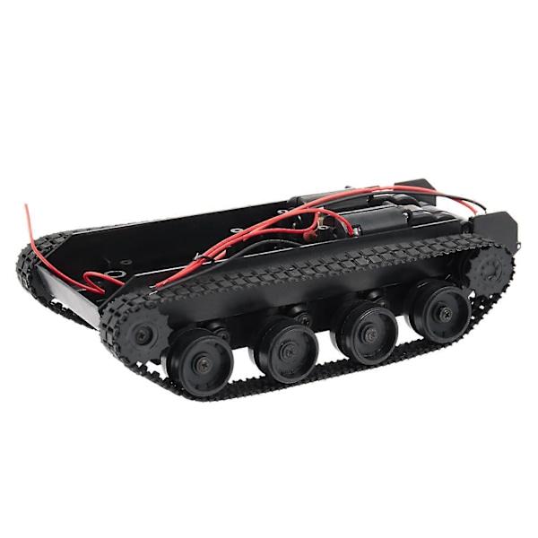 Rc Tank Smart Robot Tank Bil Chassi Kit Gummi Band Larvfötter För 130 Motor Diy Robot Leksaker För Barn