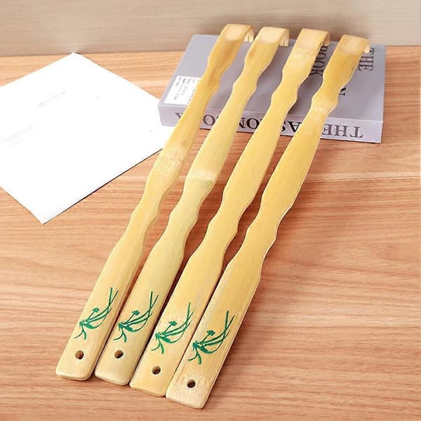 Bamboo Back Scratcher - Orchid Carving Long Handle Back Scratcher blomma