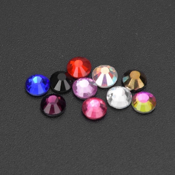 5000 stk. Glas Flad Bund Hot Fix Rhinestones Neglekunst Telefoncover Dekor DIY Smykkefund