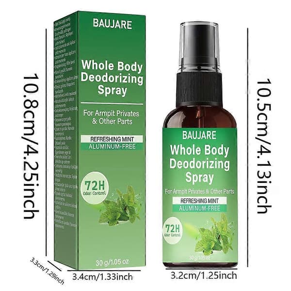 Mint kroppsdeodorantspray - 30 ml aluminiumsfri