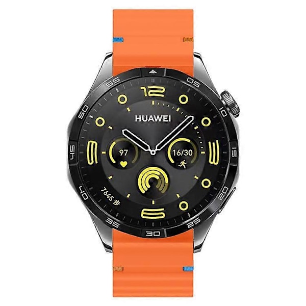 22mm silikoniranneke yhteensopiva Xiaomi Watch S4 Sport / Redmi Watch 5 Active Wave Design -älykellon rannekkeen kanssa Orange