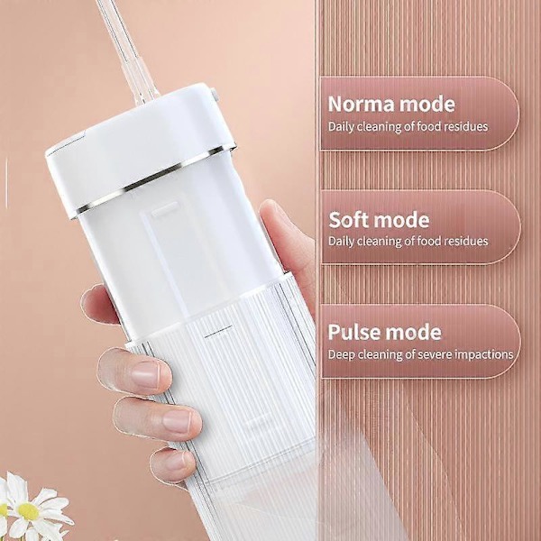 WF-B309 Infällbar Elektrisk Vattentrådsborste Portabel Munbevattnare, 190ml Vattentank