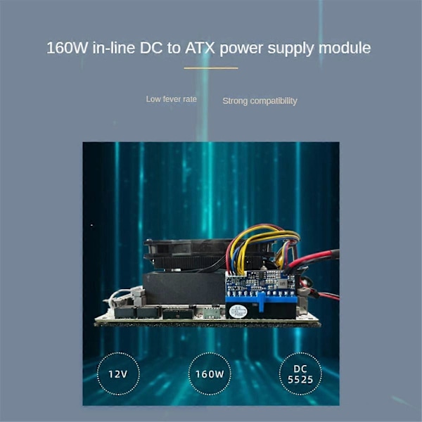 DC-ATX 160W Suoraan Liitettävä Virtamoduulin Muunninlevy 12V 160W Suuritehoinen PSU 24Pin MINI ITX DC -liitäntään