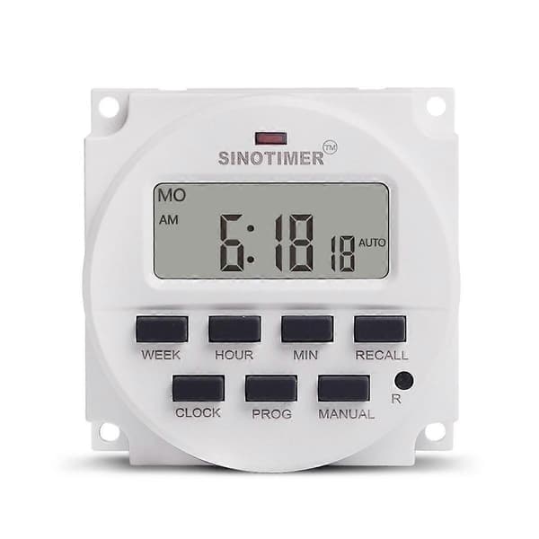 Tm618N-2 Lcd 1.6 Tum Digital 220V Ac Programmerbar Timer Switch med Relä Inuti och Nedräkning Ti