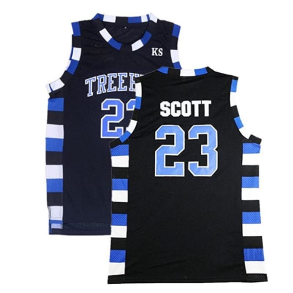 Retro jersey broderet basketball vest til mænd Black No. 23 3XL