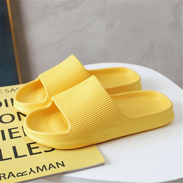 Sommar Dam Enfärgad Mjuk Sula Badrumstofflor Inomhus Halkfria Hemmaskor A037 Yellow 38-39