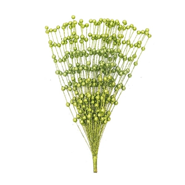 Kunstige Blomster Julebær Gylden Gren Falske Planter Stilk Træ Krans DIY Hjem Jul Bryllup Dekor Bord Håndværk Gaver Green