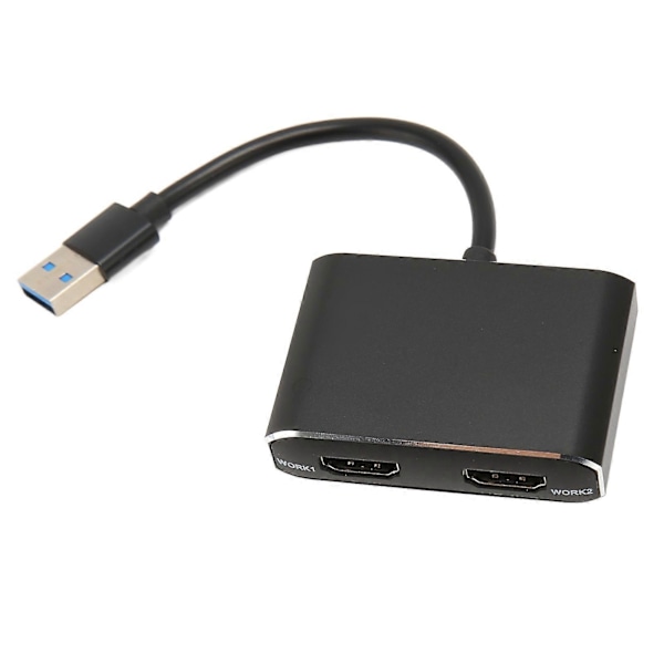 USB 3.0 till Dubbel HDMI Adapter för 2 Skärmar med 1080P Utökad Skärm