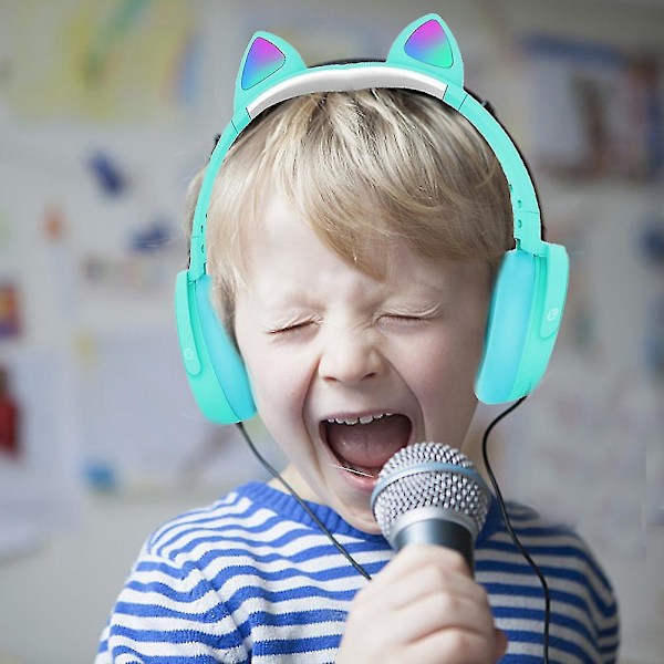 Bluetooth On-ear Hovedtelefon Med Pop Bobler, Silikone Pop Fidget Legetøj Blå