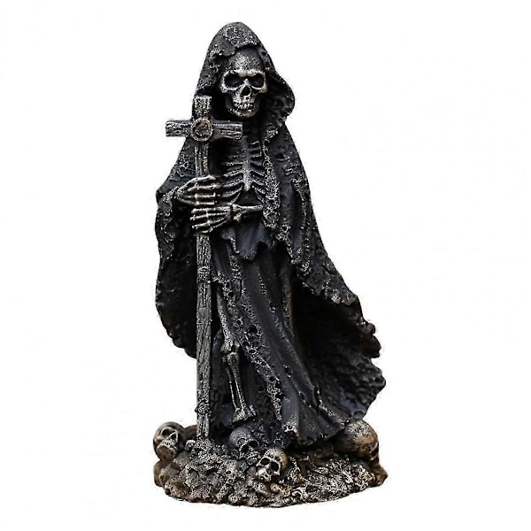 Skelet Figur Ond Grim Reaper Til Halloween Hjemmekontor Indretning Resin Statue Skulptur Ornament B