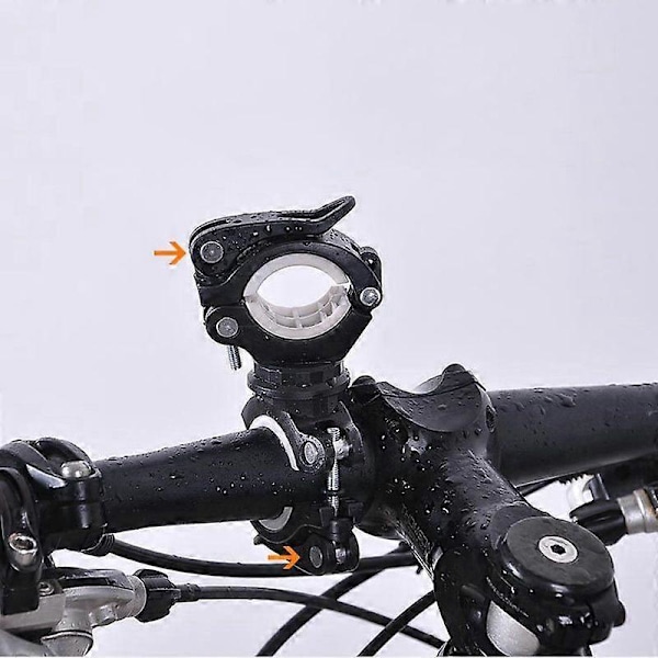 360 graders roterende sykkellys dobbel holder LED frontlykt lampe pumpe styrefeste
