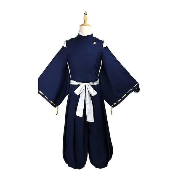 Anime Jujutsu Kaisen Kamo Noritoshi Cosplay Kostume Blå Frakke Kimono Uniform Outfit Herre Halloween Karneval Festdragt Med Paryk Wig XL