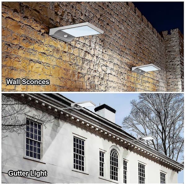2 st 36 LED Solcellsdriven Utomhus Väggpanel Lampa med Dagsljussensor