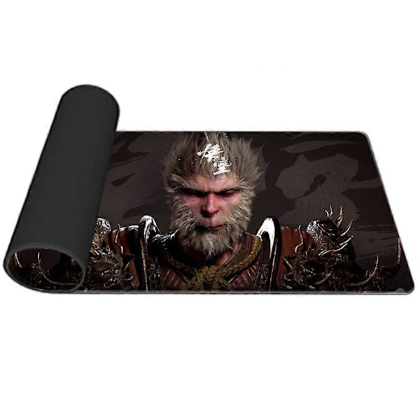 Black Myth Förlängd Gaming Musmatta - Stor Halkfri Skrivbordsmatta för Gamers, Kontorsbruk, 900x200mm