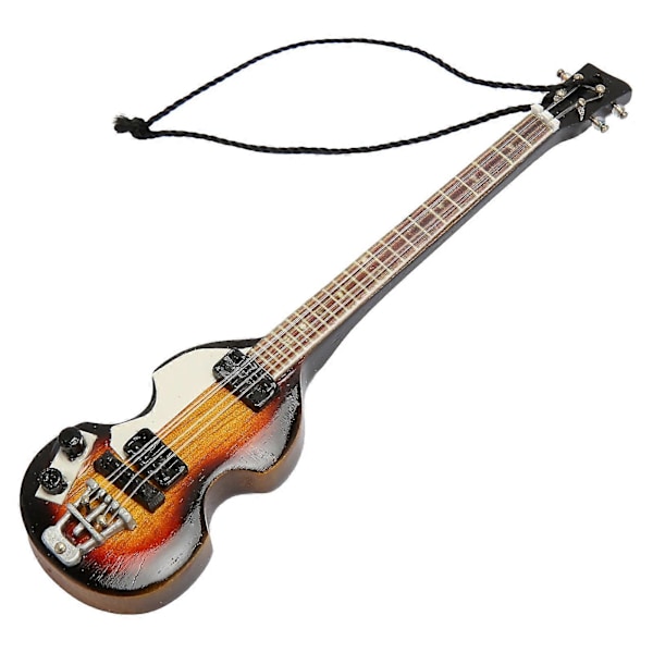 Miniatyr Elektrisk Gitar Modell Innovativ Simulering Håndlaget Tre Gitar Dekorasjon for Gaver Samling 13