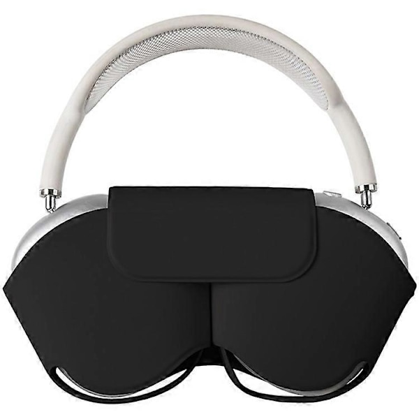 Kompatibel til Airpods Max Etui med Sleep Mode PU Læder Hovedtelefon Cover Black