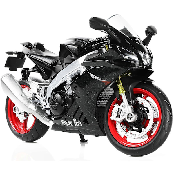 Aprilia RSV4 RR1000 Metall Støpt Motorsykkel Modell Leke (Svart)