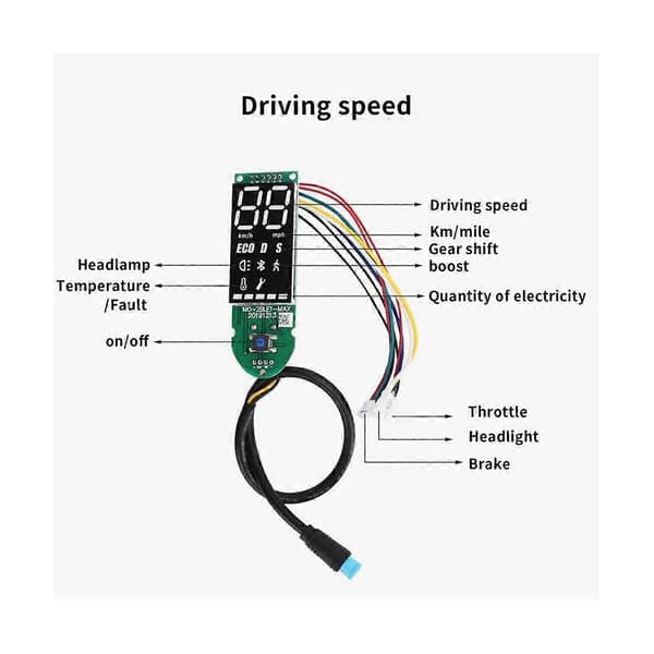 Elektrisk Scooter BT Digital Display Dashboard med Display Panel Cover Reservedele til MAX G30