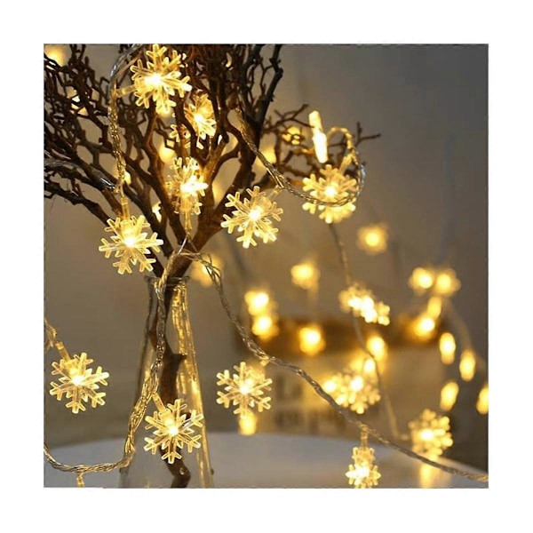 96 LED Snefnug Lys Kæde Sne Fe Garland Dekoration til Jul Halloween Nytår Hjem