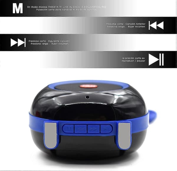 Mini Bluetooth-højttaler Bluetooth op til 10 meters afstand Lyseblå
