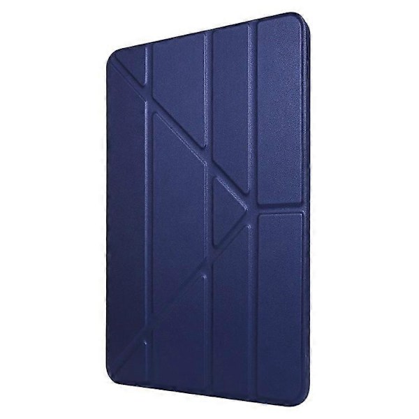 Kompatibelt Fodral för iPad Pro 13 (2024) Origami Ställ PU Läder+Silikon Tablet Skydd DarkBlue
