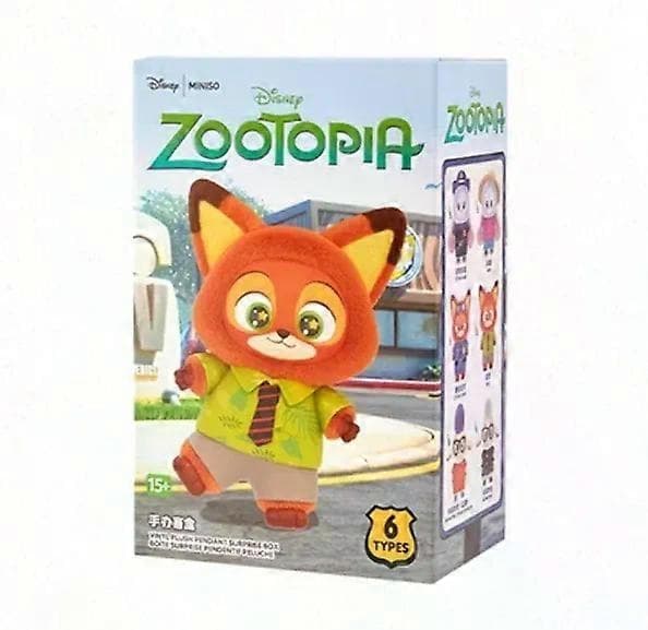 MINISO Zootopia Serie Blindbox Bekræftet Farve, Plyslegetøj Random 1 blin