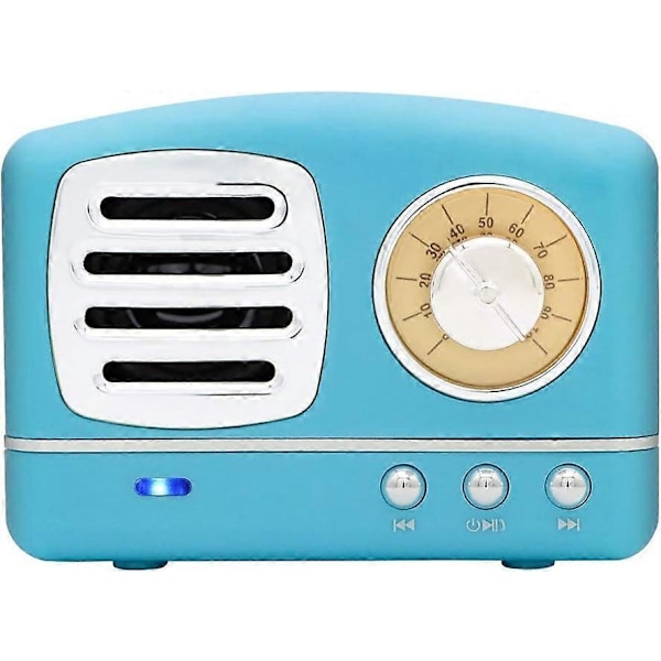 Bärbar bluetooth retrohögtalare, trådlös mini retrohögtalare, med fyllig bas, stereo