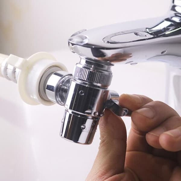 2-i-1 Mässing Bidé Duschmunstycken Avledningsventiler Kranar T-adapter Pip