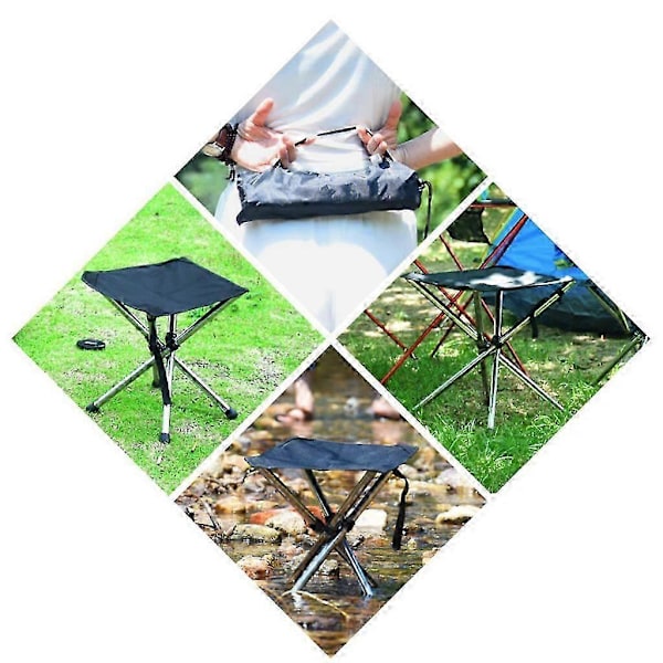 Bærbar Strand Vandretur Picnic Sæde Fiskestol Udendørs Camping Foldbar Rejse Ultralet Superhård Høj Belastning Stol Stor