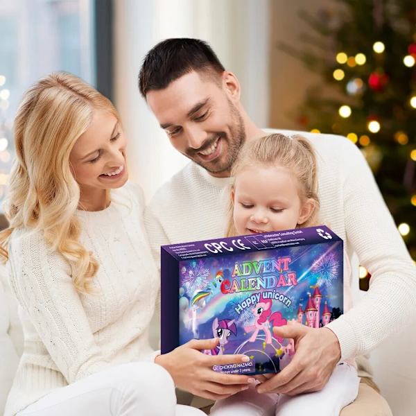 24 päivän Unicorn-joulukalenteri 2023 Joululelut Yllätys taaperoille ja lapsille Joulun odotuslahja lapsille Uudenvuoden yllätys unicorn as shown