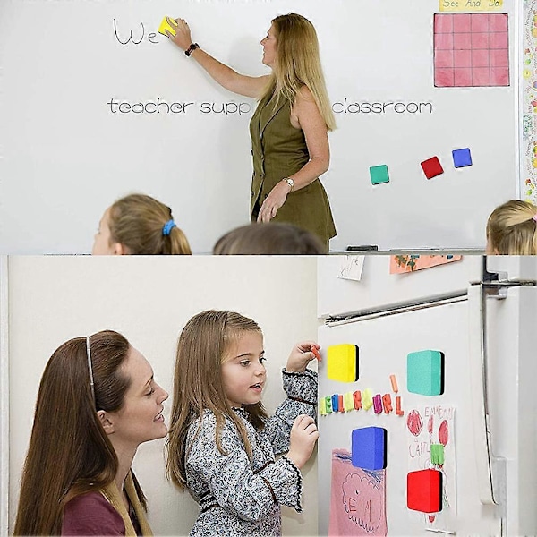 Mini tavlevisker, 48-pakning magnetiske whiteboardviskere tavlevisker rengjøring for barn