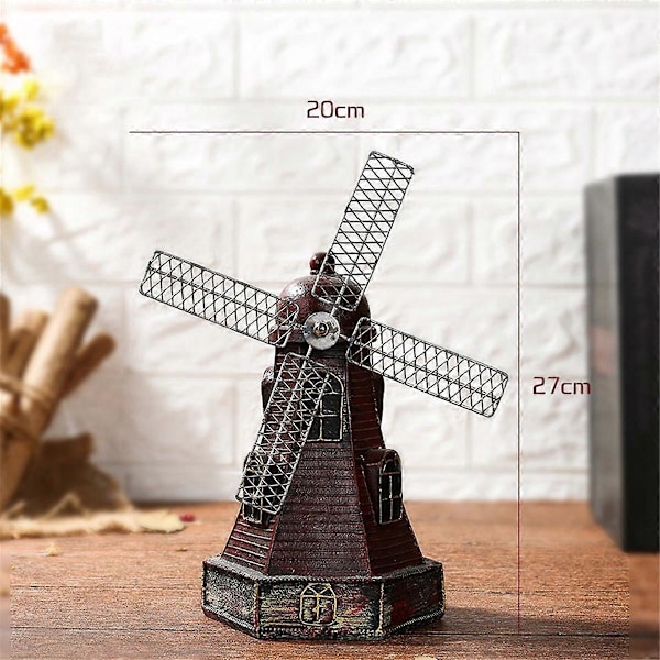 Sparebøsse Resin Sparegris Retro Sparebøsse Retro Sparekrukke Vindmølle Håndværk Holland Resin Håndværk Resin Sparebøsse, B-1