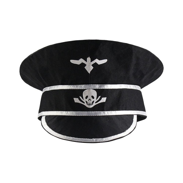 Kokichi Oma Cosplay Outfit Skoluniform Halloweenkostym Hat black and gold XL