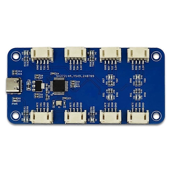 CH344Q USB Typ C till 8-vägs TTL Seriell Modul 8-Kanalig Seriell Port UART Multi-Kanalig Seriell Port E