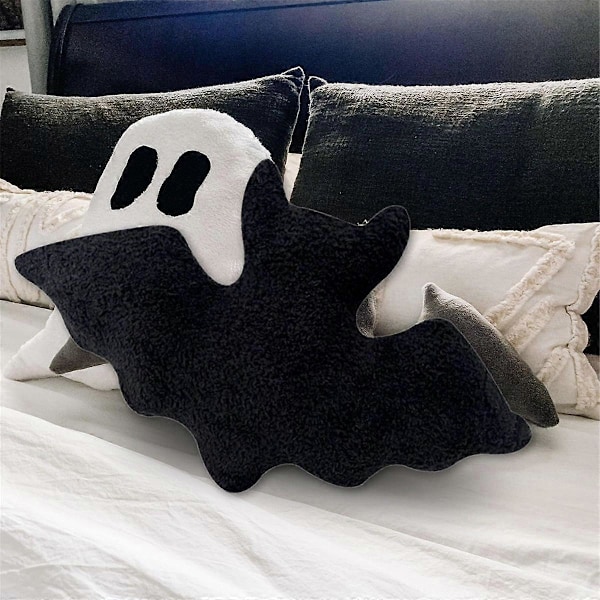 Halloween Flaggermus Plysjpute Flaggermusmodellpute Halloween Gotisk Flaggermus Plysjpute Hvit