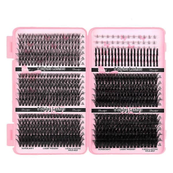 DIY Vippeextensionsett - 696 stk. Klyngevipper