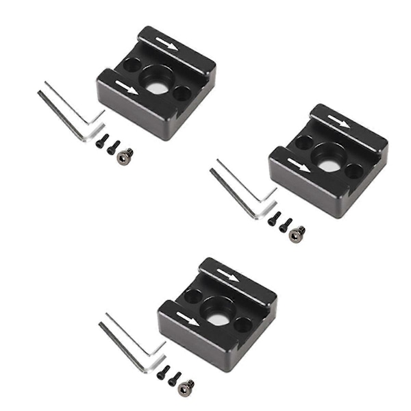 3 Sett Kamera Cold Shoe Feste Aluminium Adapter Brakett Hot Shoe med 1/4 Adapter for Kamerabur Fl