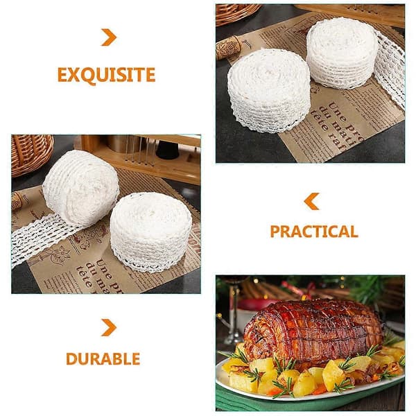 Flex Tools Korvbindgarn Elastiskt Kött Rulle Bomulls Köttnät Slaktarnät Skinka Nät Köttnät Rulle