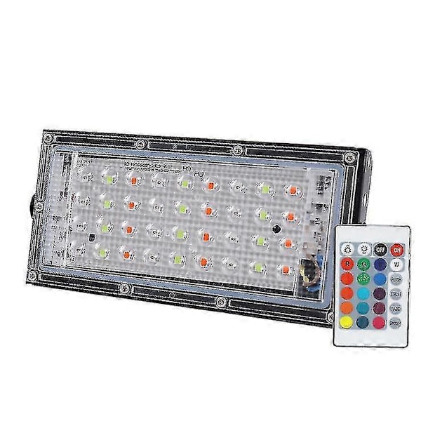 LED RGB Spotlight 50W 100W 150W IP65 Utendørs Flomlys AC220V RGB Reflektor Projektorlampe Med Fargefjernkontroll-Yvan