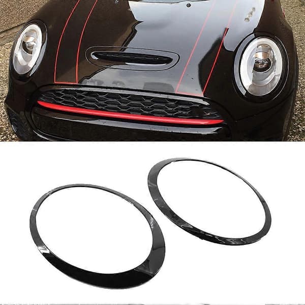 1 par blanka strålkastarfoderringar för 2014-2019 MINI S F55 F56 F57