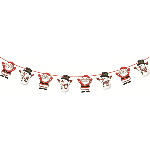 Jul Snögubbe Dekorationer, julflagga, festtillbehör, jultomte Dekoration, god Jul Dekorera Vägg Hängande Utomhus