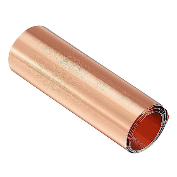 Kobberpladerulle, Metalfolieplade 1000mm x 100mm x 0,03mm